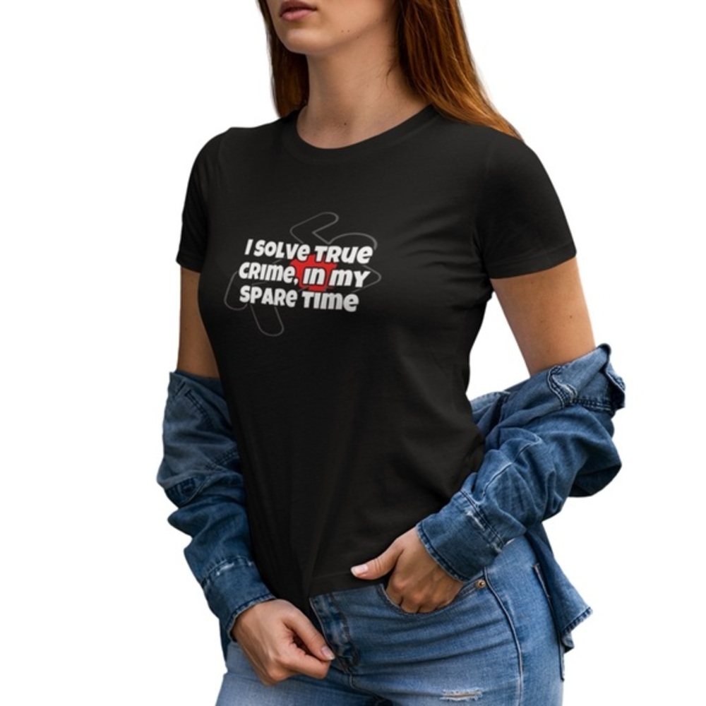Black True Crime In My Spare Time Short Sleeve T